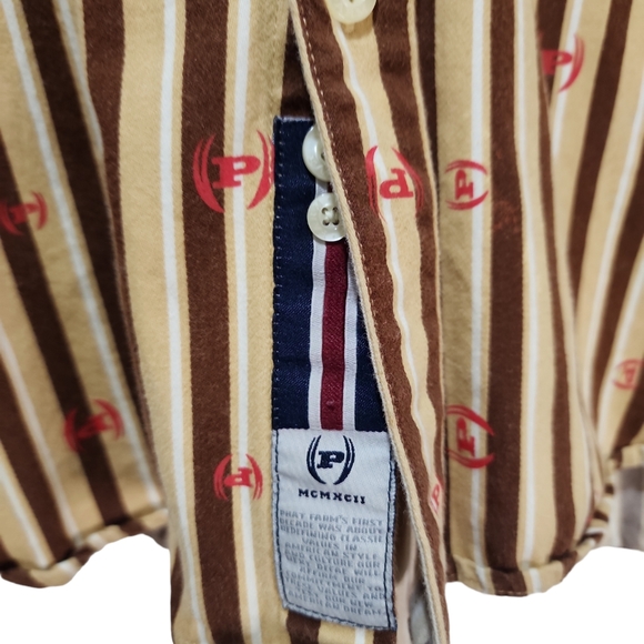 Phat farm vintage men stripe shirt long sleeve XL - Picture 2 of 10